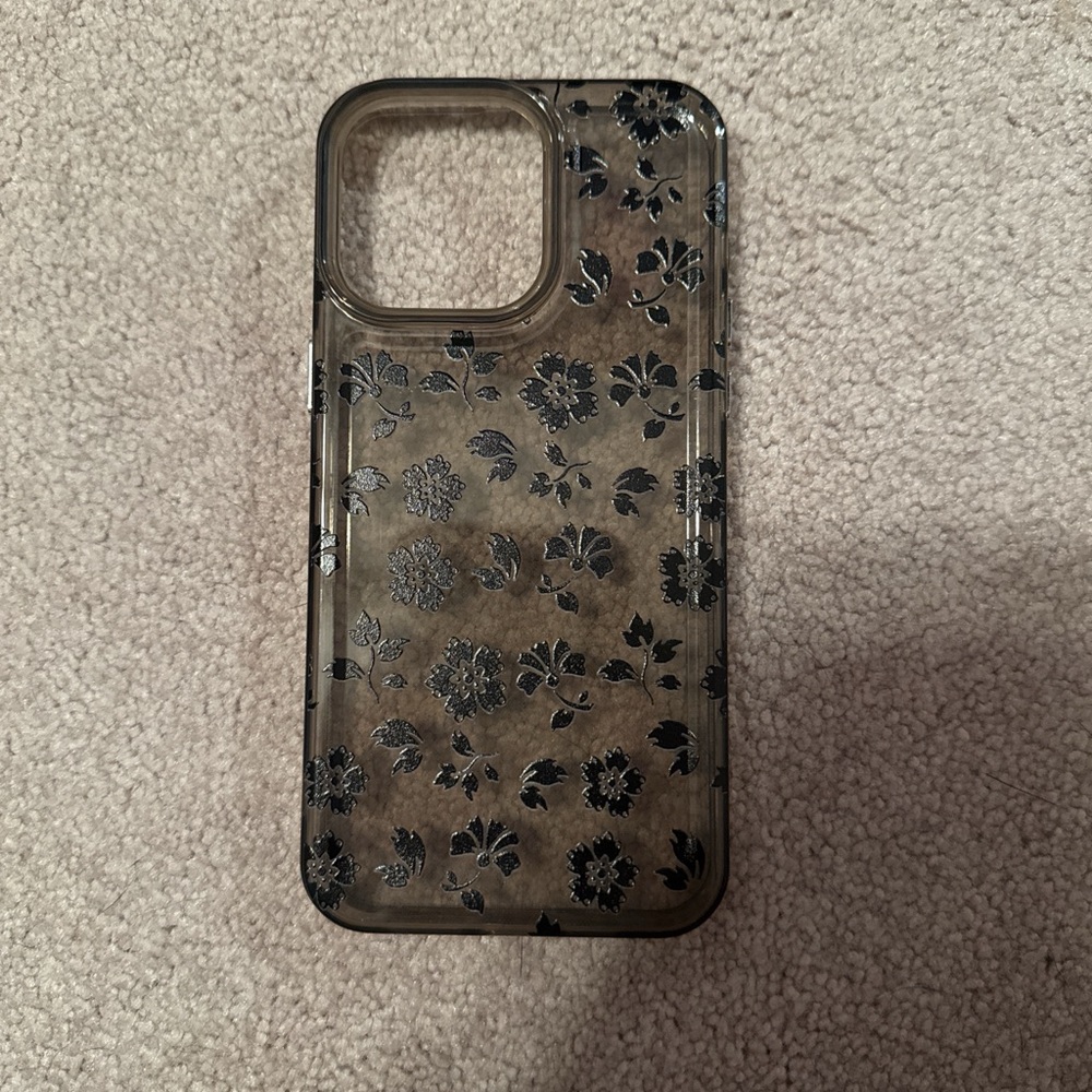 Floral Black Phone Case